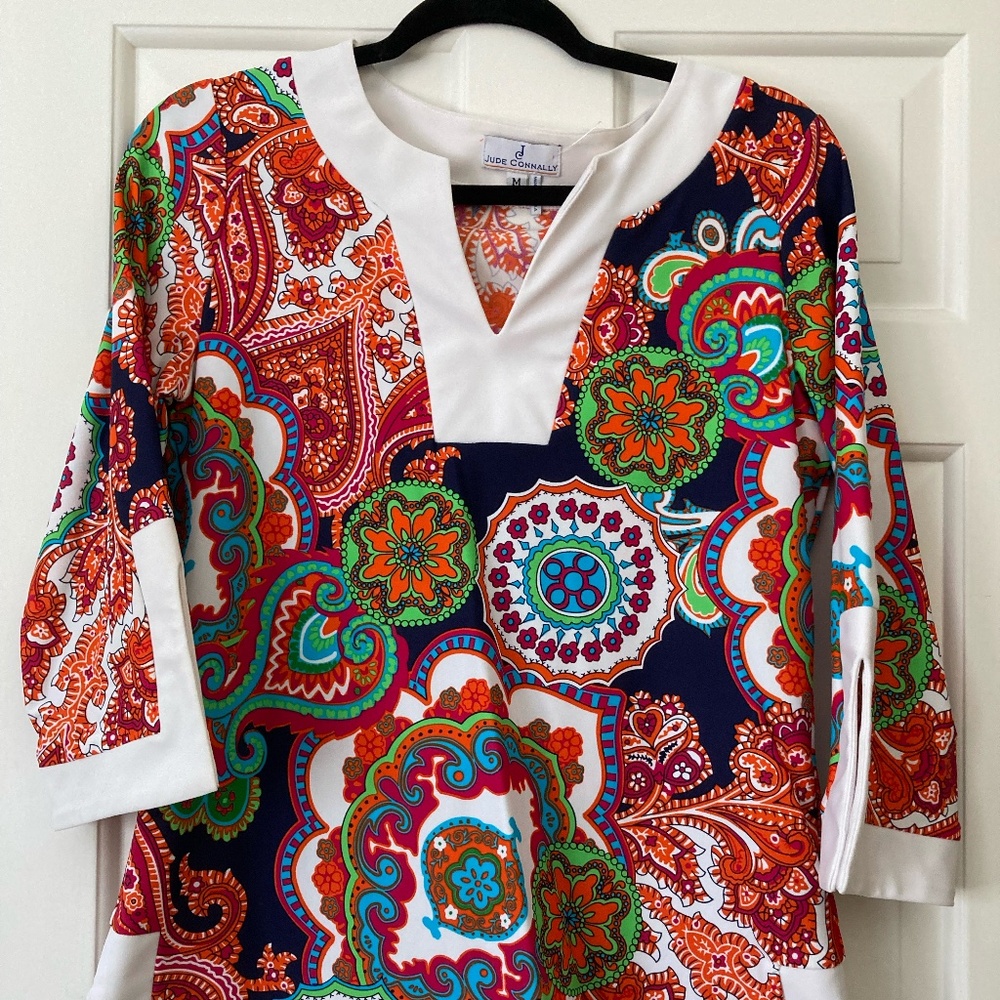 Jude Connally Geometric Tunic Sz. M